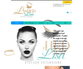 Lashedbylisa.com(Lashed by Lisa) Screenshot