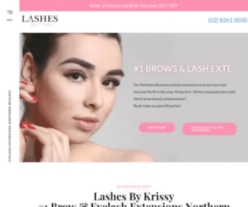 Lashesbykrissy.com.au(#1 Eyelash Extensions Northern Beaches & Brows) Screenshot