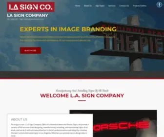 Lasignco.com(At Los angeles Sign company we are experts in imaging branding) Screenshot