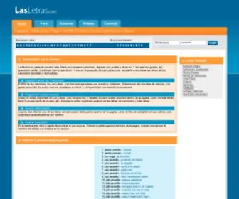 Lasletras.com(Lasletras) Screenshot