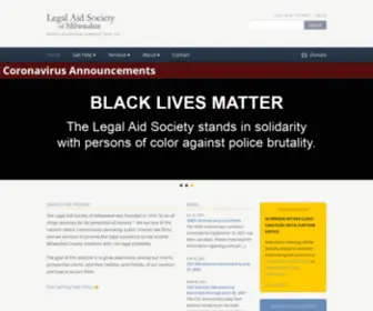 Lasmilwaukee.com(Legal Aid Society of Milwaukee) Screenshot