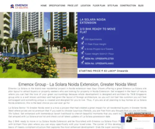 Lasolaranoida.co.in(La Solara Noida Extension) Screenshot