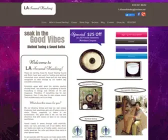 Lasoundhealing.com(Sound Healing Los Angeles) Screenshot