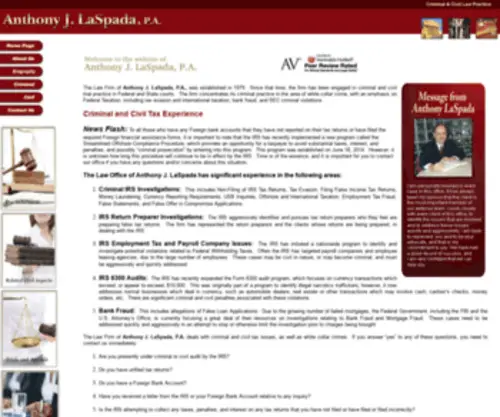 Laspada.com(An attorney and Former Federal Prosecutor specializing in white collar crime) Screenshot