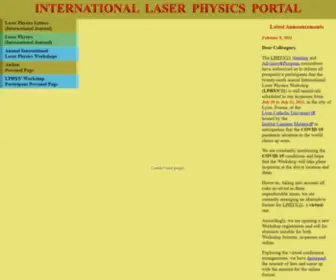 Lasphys.com(International Laser Physics Portal) Screenshot