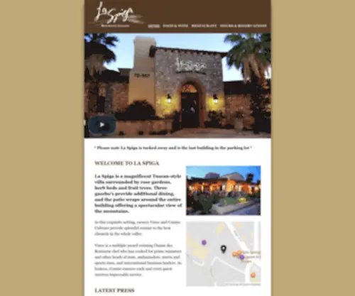 Laspigapalmdesert.com(La Spiga Ristorante Italiano) Screenshot