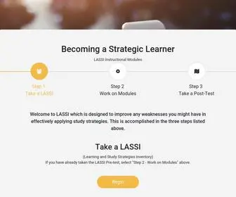 Lassicollegesuccess.com(LASSI Instructional Modules) Screenshot