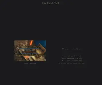 Lastepochtools.com(Last Epoch Tools) Screenshot