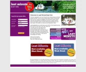 Lastminuteboathire.co.uk(Last minute boat hire holidays on the Norfolk Broads) Screenshot