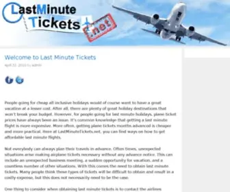 Lastminutetickets.net(LastMinuteTickets) Screenshot