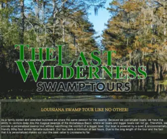 Lastwildernesstours.com(The Last Wilderness Swamp Tour) Screenshot