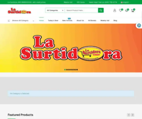Lasurtidorainc.com(La Surtidora Shop Online) Screenshot