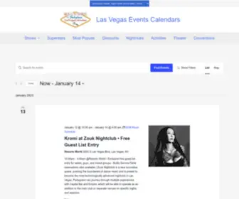 Lasvegascalendars.com(Las Vegas Events Calendars) Screenshot