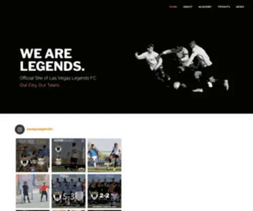Lasvegaslegends.com(Official Site of the Las Vegas Legends FC) Screenshot