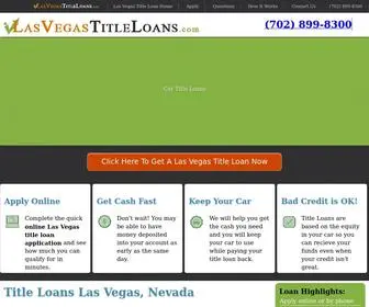 Lasvegastitleloans.com(Car Title Loans in Las Vegas NV) Screenshot