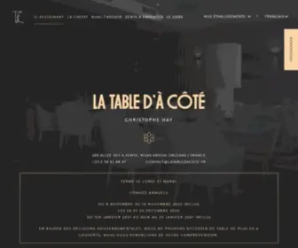 Latabledacote.fr(Restaurant la Table d') Screenshot