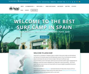 Latassurf.com(Surf Camp Cantabria) Screenshot