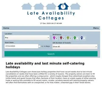 Late-Availability-Cottages.com(Late availability cottages & last minute self) Screenshot