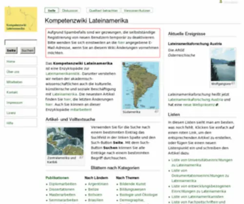 Lateinamerika-Studien.at(Lateinamerika Studien) Screenshot