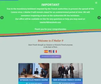 Latelier9.com(L'Atelier 9) Screenshot