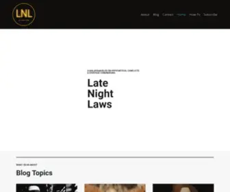 Latenightlaws.com(Late Night Laws) Screenshot