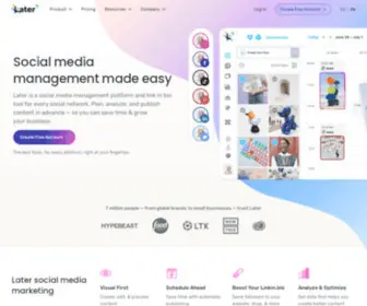 Later.com(#1 Social Media Management Tool & Link in Bio Platform) Screenshot