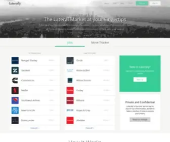 Laterally.com(Attorneys use Laterally to access the nation's largest marketplace of law firm and in) Screenshot