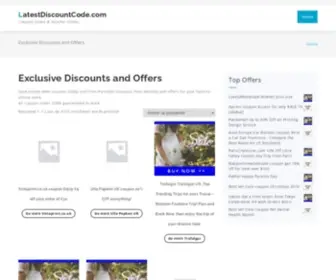 Latestdiscountcode.com(Exclusive Discounts and Offers) Screenshot