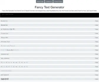 Latestfancytext.xyz(Fancy Text Generator) Screenshot