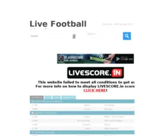 Latestfootballupdate.com(Live Football Scores) Screenshot