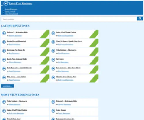 Latestfreeringtones.com(Free Music Ringtones for Android) Screenshot