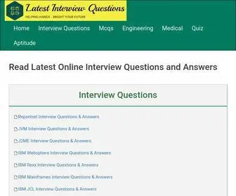 LatestinterviewQuestions.com(Top interview questions and answers) Screenshot