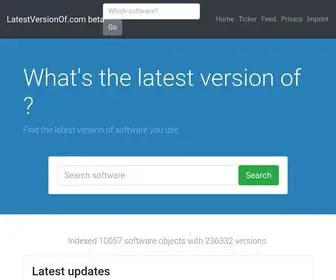 Latestversionof.com(LatestVersionOf) Screenshot