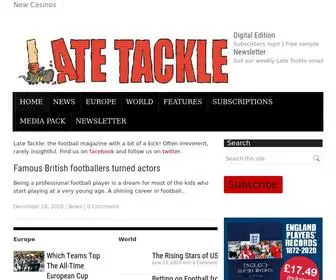 Latetacklemagazine.com(Late Tackle Magazine) Screenshot