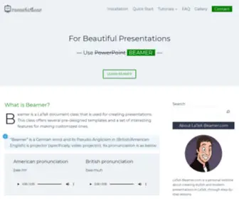 Latex-Beamer.com(For Beautiful Presentations) Screenshot