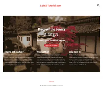 Latex-Tutorial.com(Discover the beauty of LaTeX. A step) Screenshot