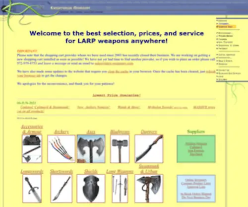 Latex-Weaponry.com(Larp Weapons) Screenshot