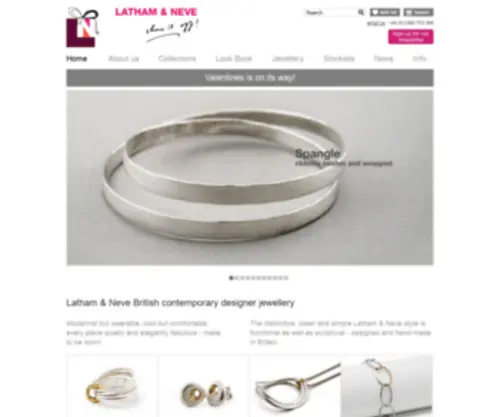 Lathamandneve.com(Latham & Neve presents an exciting collection of British made contemporary designer jewellery) Screenshot