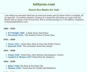 Lathyrus.com(Sweet pea booksale) Screenshot