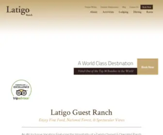 Latigoranch.com(Dude Ranch Vacations Colorado) Screenshot