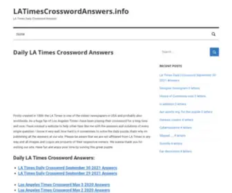 Latimescrosswordanswers.info(Daily LA Times Crossword Answers) Screenshot