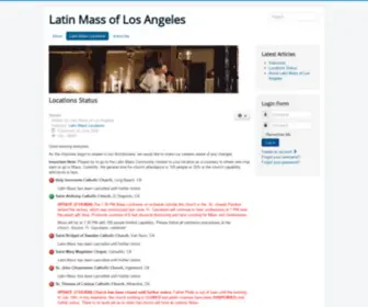 Latinmass-LA.org(Latinmass LA) Screenshot