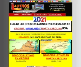 Latinosaqui.com(DIRECTORIO LATINO EN NORTH CAROLINA Y VIRGINIA) Screenshot