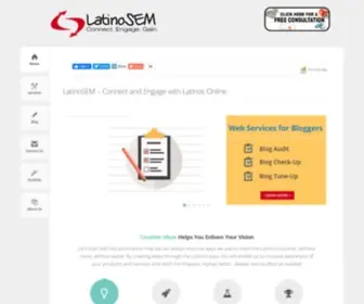 Latinosem.com(Connect and Engage with Latinos Online) Screenshot