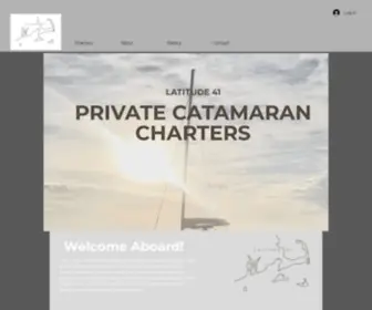 Latitude41Catamarancharters.com(Catamaran Charter) Screenshot