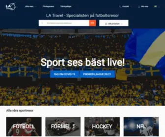 Latravel.se(Fotbollsresor, hockeyresor, formel) Screenshot