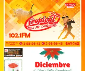 Latropical102.com(La Tropical) Screenshot