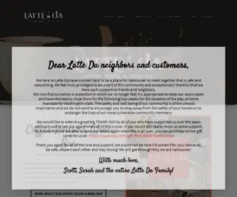 Lattedacoffeehouse.com(Latte Da Coffee House and Wine Bar) Screenshot