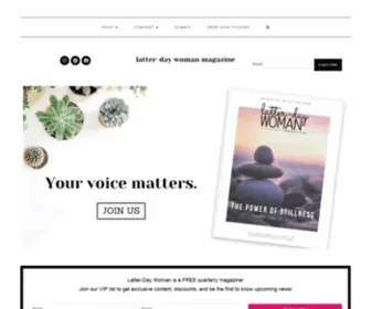 Latterdaywomanmagazine.com(Your Voice Matters) Screenshot