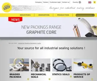 Latty.com(Solutions d'Étanchéité industrielle) Screenshot